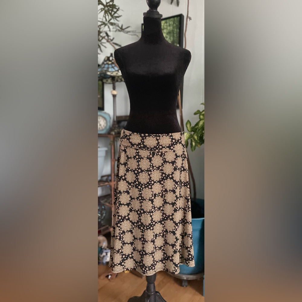 LuLaRoe Flowy Fold Over Waist Skirt Size medium